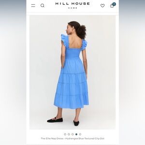 Hill House Home Ellie Dress — Hydrangea Blue Textured Clip Dot